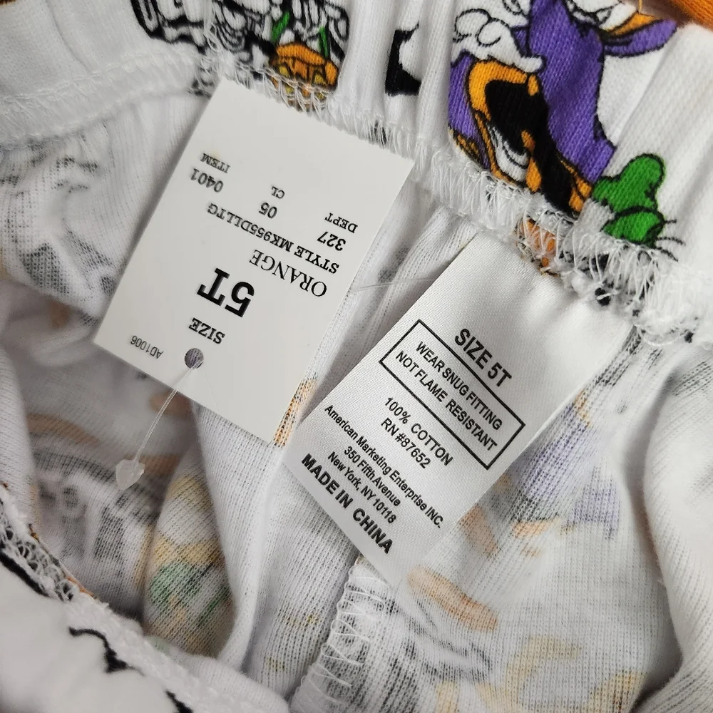 5T Toddler Boys Girls Mickey Mouse Minnie Mouse Halloween Pajamas Snug-Fit PJs
